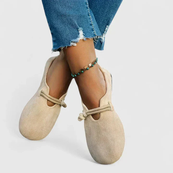 Wsuwane mokasyny ortopedyczne dla kobiet z paskiem