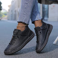 Damskie ortopedyczne sneakersy wsuwane do codziennego noszenia - Czarny