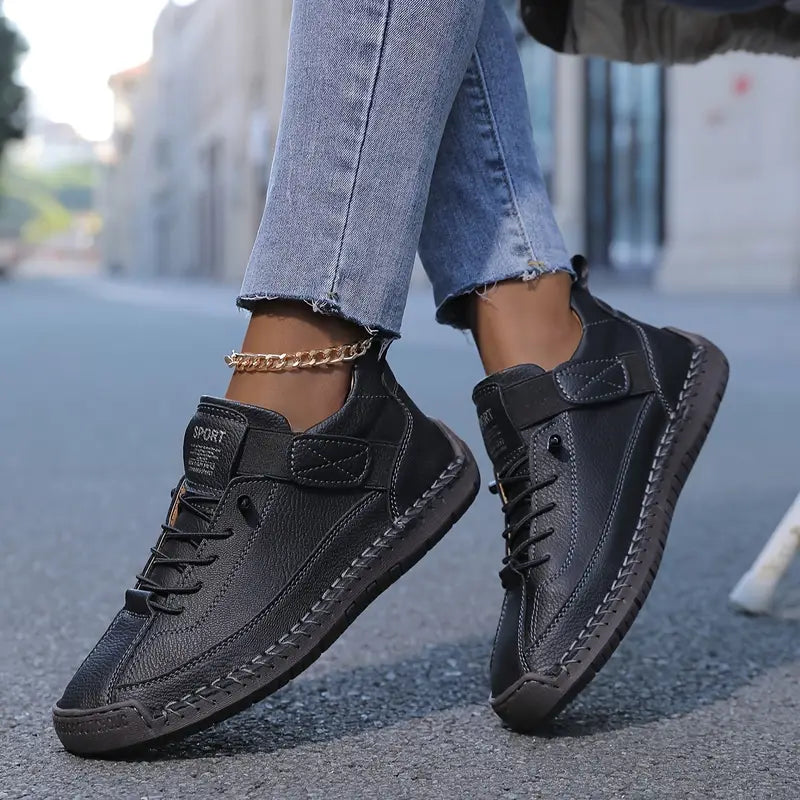 Damskie ortopedyczne sneakersy wsuwane do codziennego noszenia - Czarny