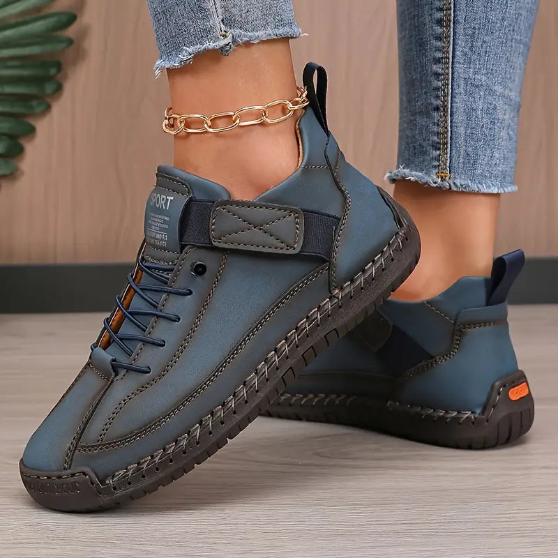 Damskie ortopedyczne sneakersy wsuwane do codziennego noszenia - Granatowy