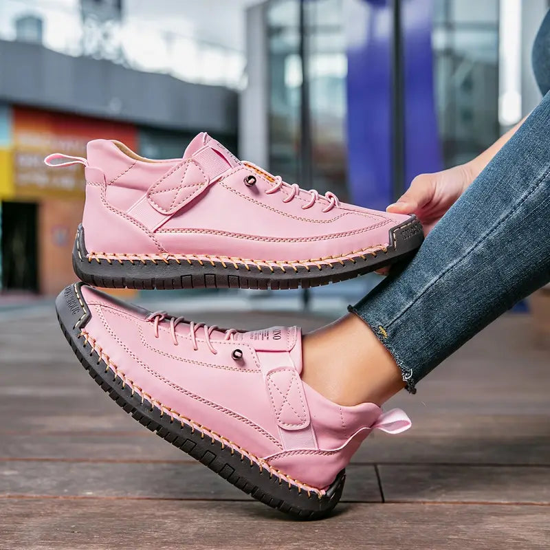 Damskie ortopedyczne sneakersy wsuwane do codziennego noszenia - Różowy