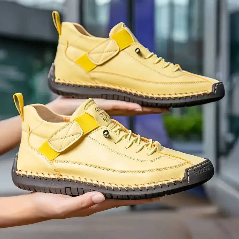 Damskie ortopedyczne sneakersy wsuwane do codziennego noszenia - Żółty