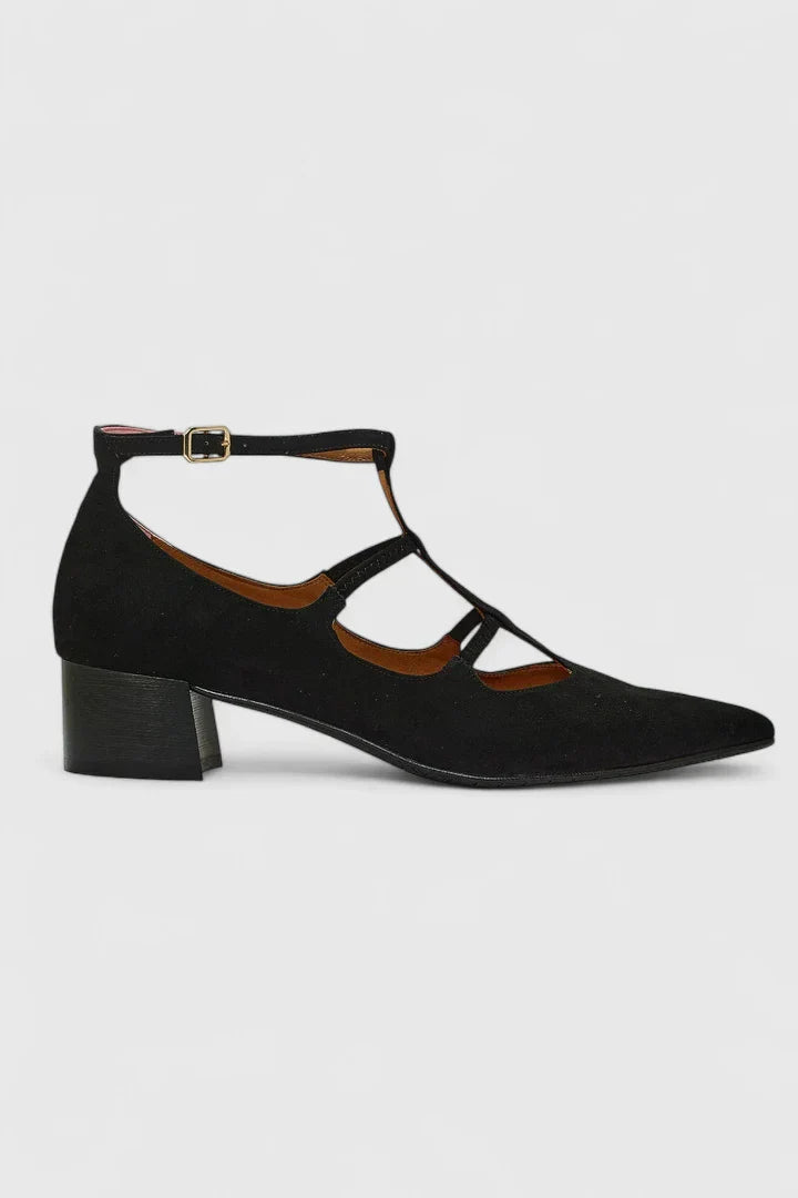 Eleganckie damskie szpilki ortopedyczne na obcasie 4 cm - Czarny