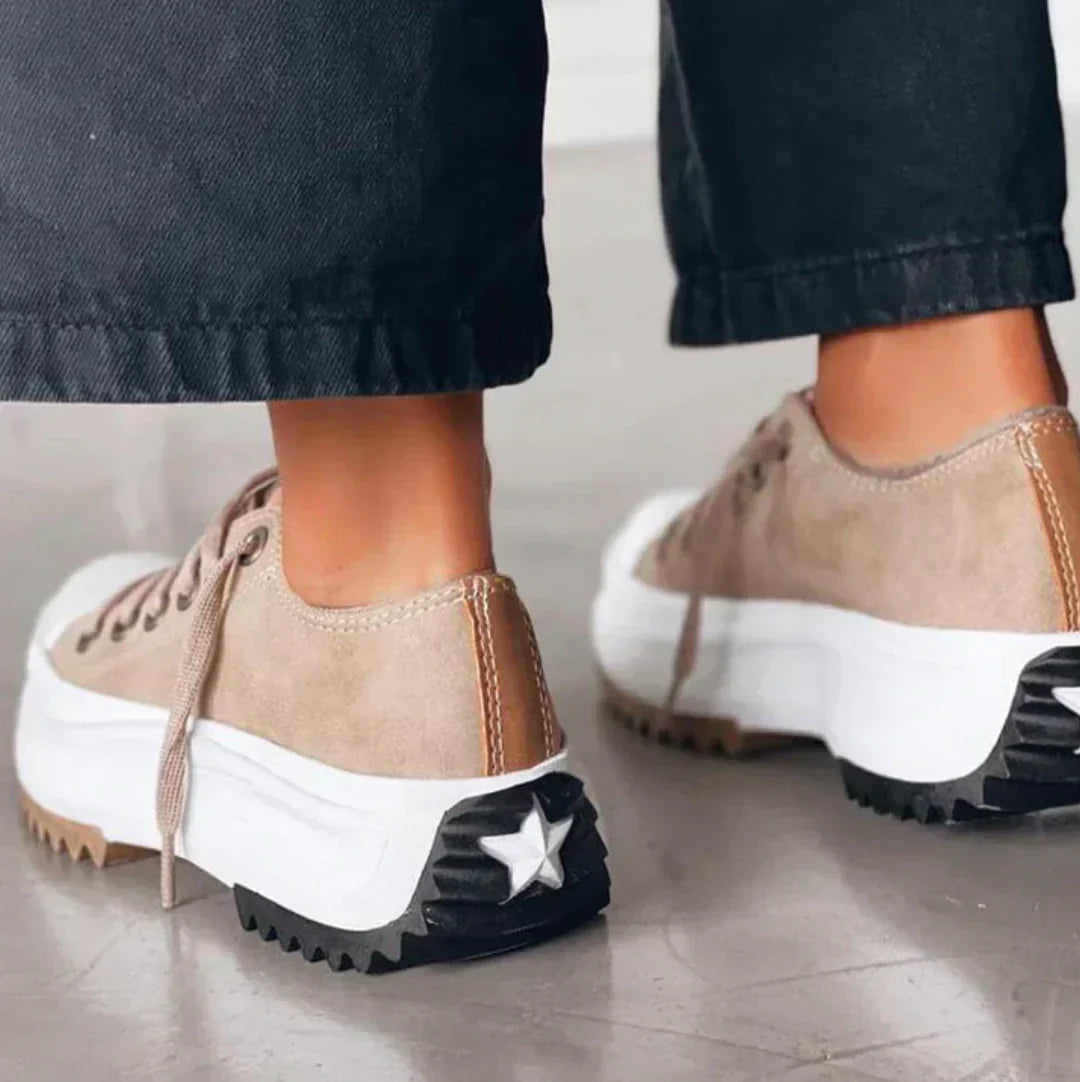 Damskie sneakersy na platformie ze wsparciem łuku stopy