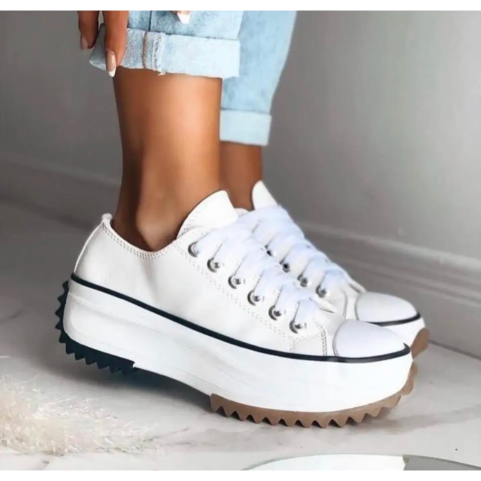 Damskie sneakersy na platformie ze wsparciem łuku stopy