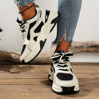Damskie sneakersy na platformie z miękką wyściółką