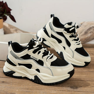 Damskie sneakersy na platformie z miękką wyściółką