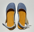 Eleganckie damskie buty wiosenne z odkrytymi palcami - Niebieski